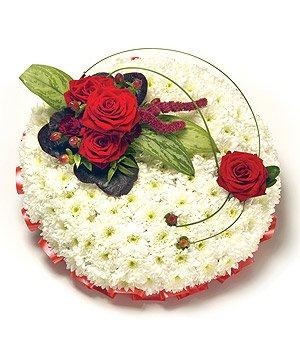 Red and White Posy Pad