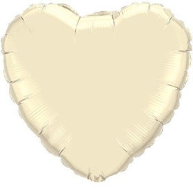 Ivory Foil Heart Balloon